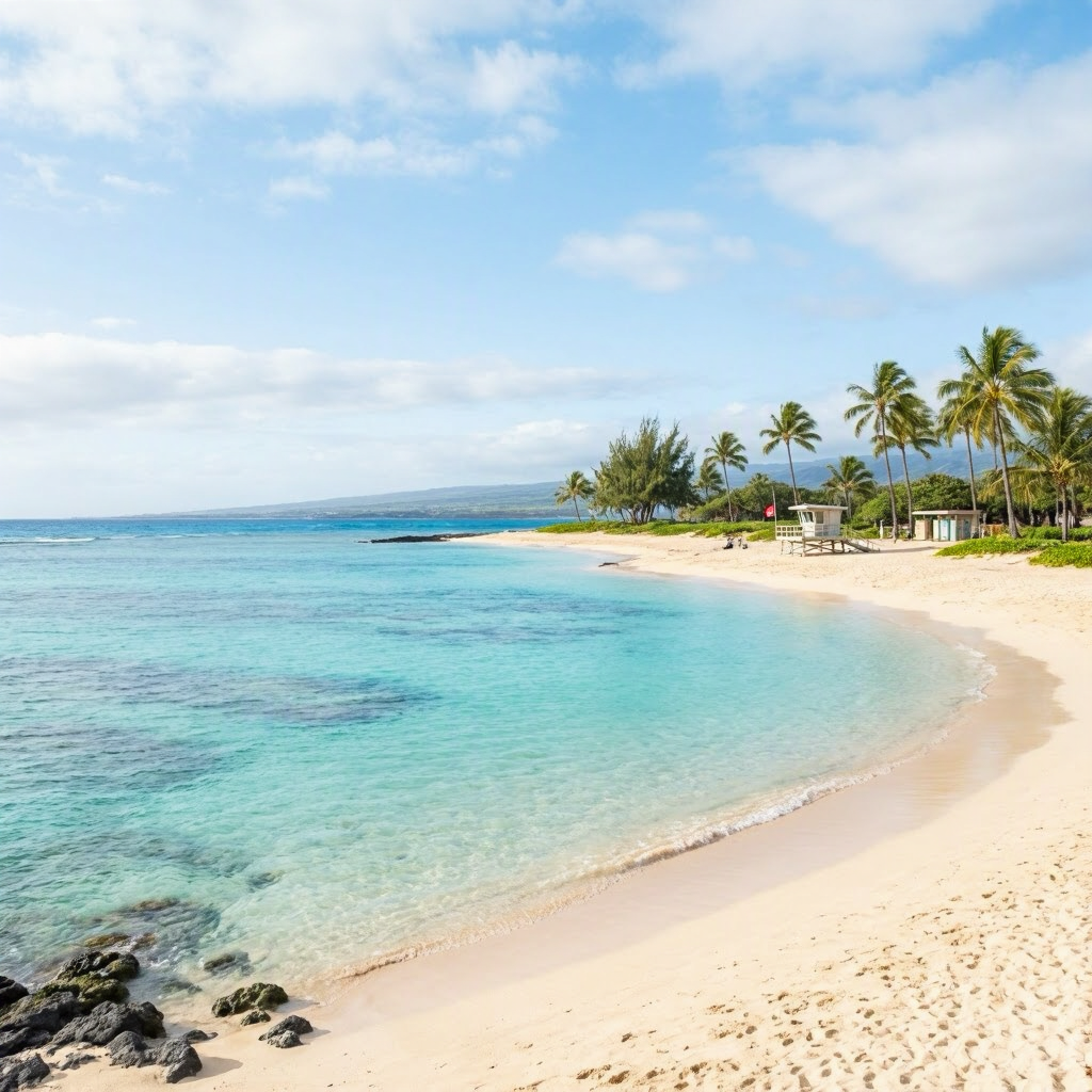 Big Island: Calm West Shore, Check for Quake Damage Before Swimming beach conditions image
