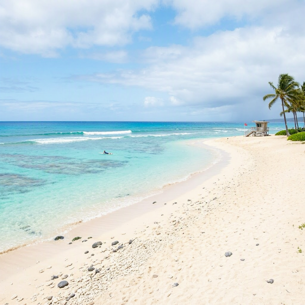 Big Island: Calm West Shore, Ninole Brown Water Advisory beach conditions image