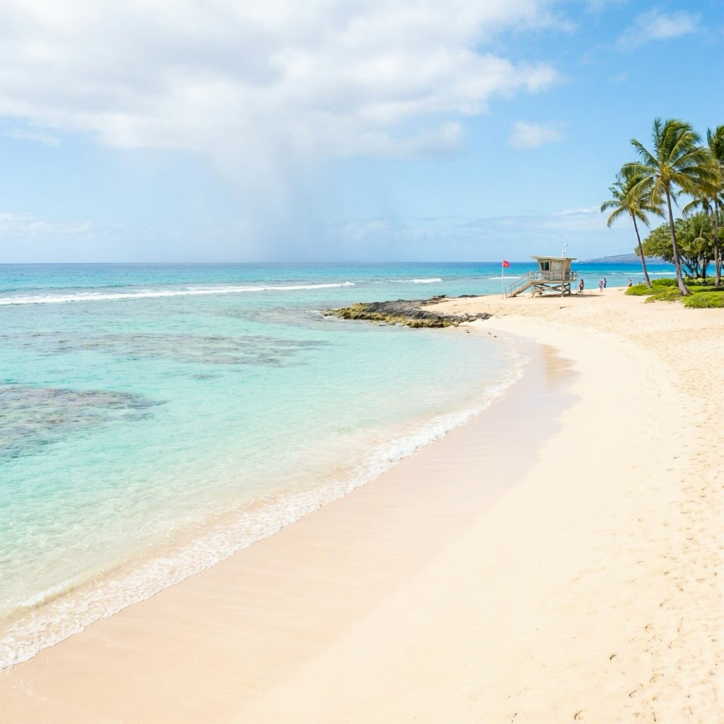 Big Island Beaches: Calm West Shore, Brown Water Advisory for Hilo beach conditions image