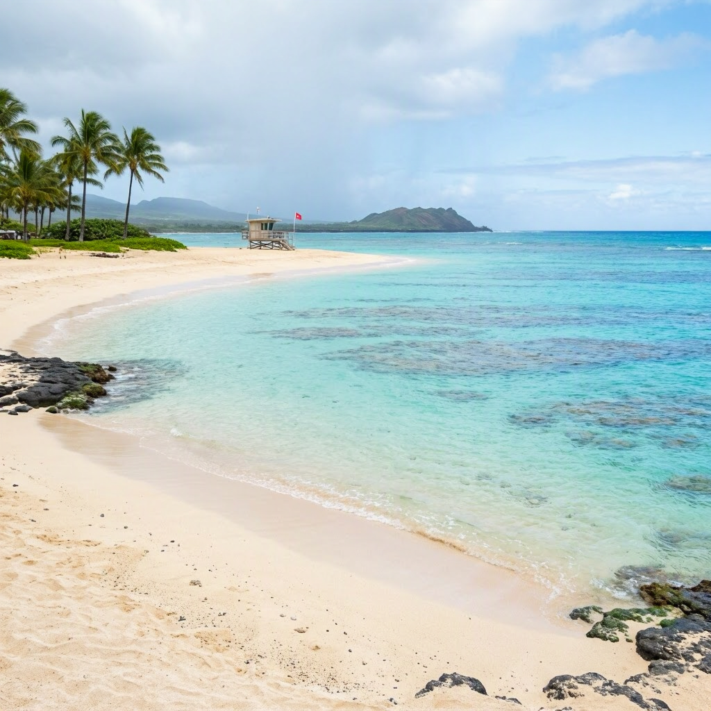 Big Island West Shore: Calm Waters, Patchy Rain beach conditions image
