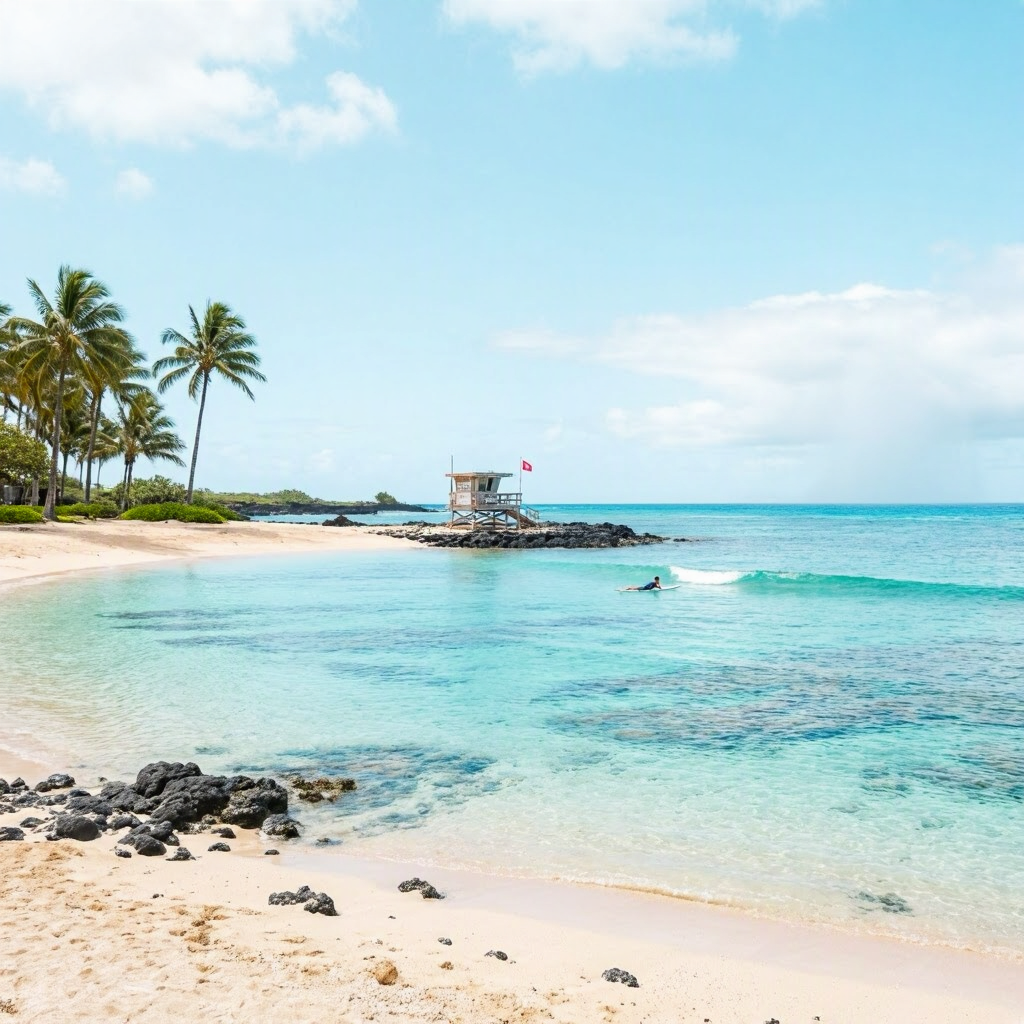 Big Island: West Shore Calm, Snorkeling Best at Kahaluʻu beach conditions image