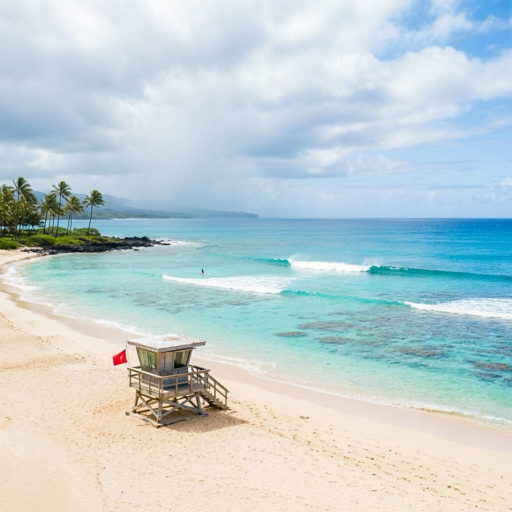 Big Island: West Shore Calm Amid Storm Watch beach conditions image