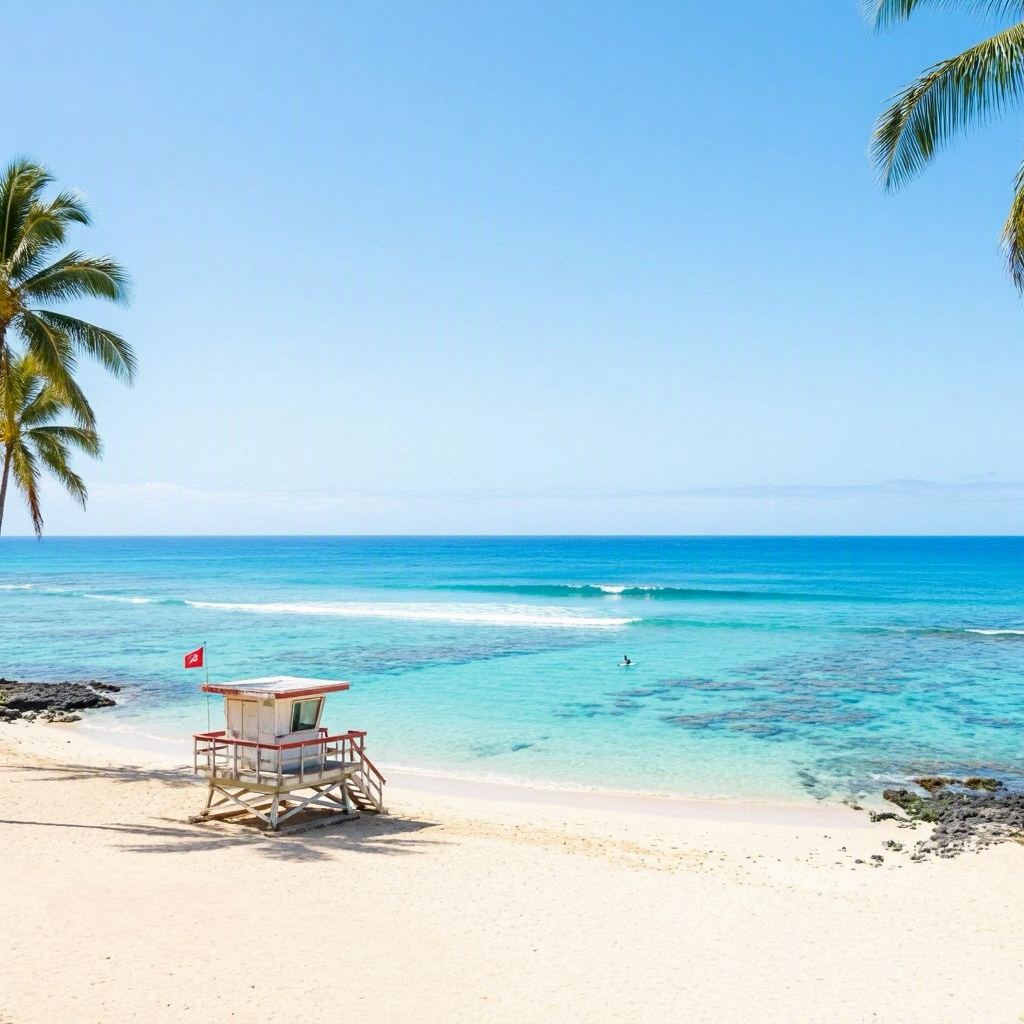 Big Island Beaches: Calm Waters, Light Winds for Safe Swimming beach conditions image