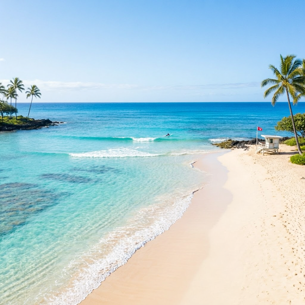 Big Island Beaches: Calm West Shore, Ideal for Swimming & Snorkeling beach conditions image