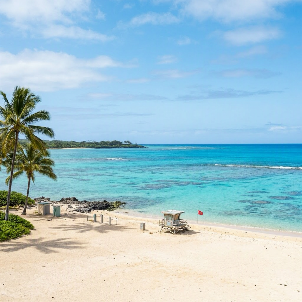Big Island: Calm West Shore After Quake, Check Structures Before Swimming beach conditions image
