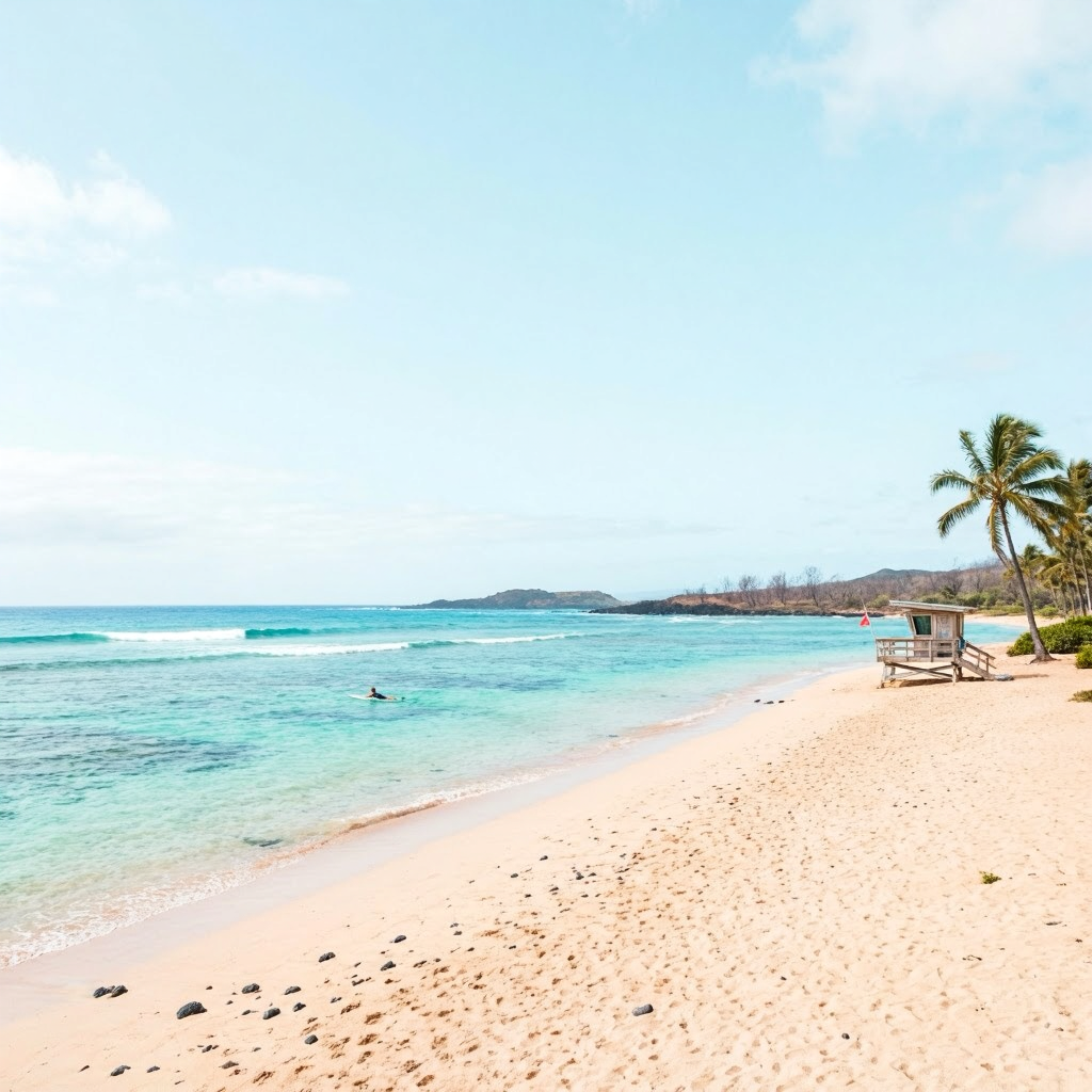 Big Island Beaches: Calm West Shore, Wildfire Awareness beach conditions image