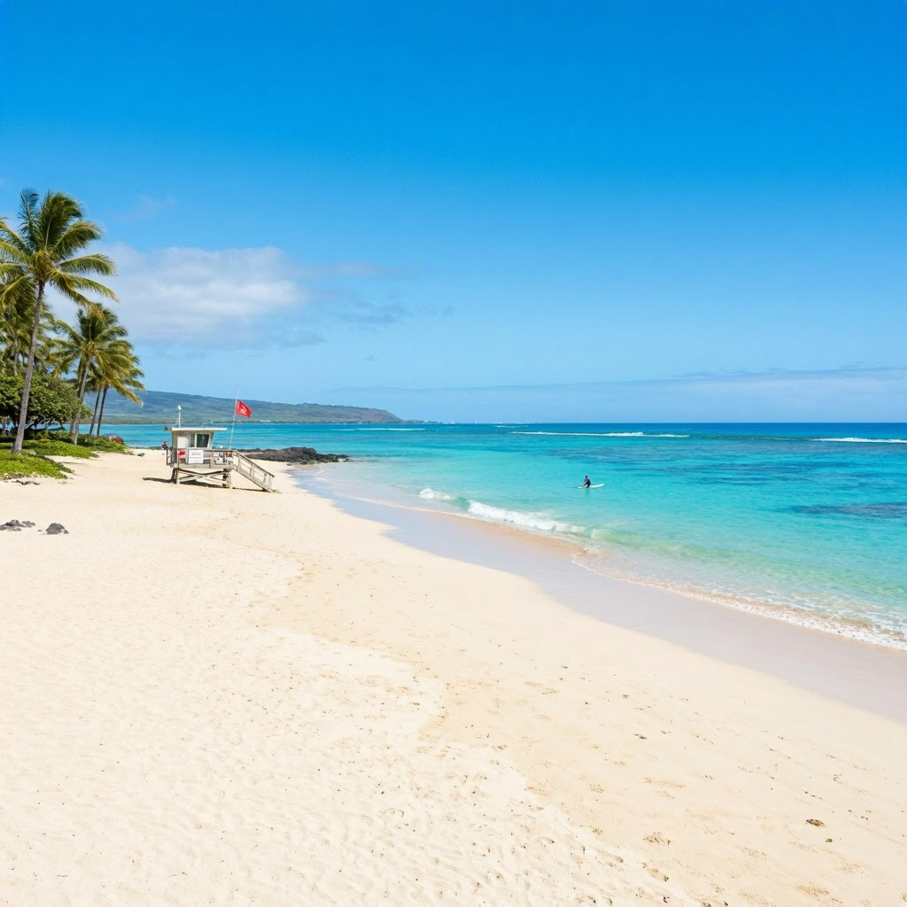Big Island: West Shore Calm Amid Brown Water Advisory beach conditions image