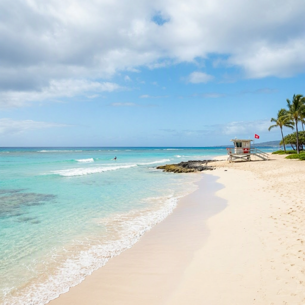 Big Island: West Shore Calm, But Bacteria Advisory at Kahaluʻu beach conditions image