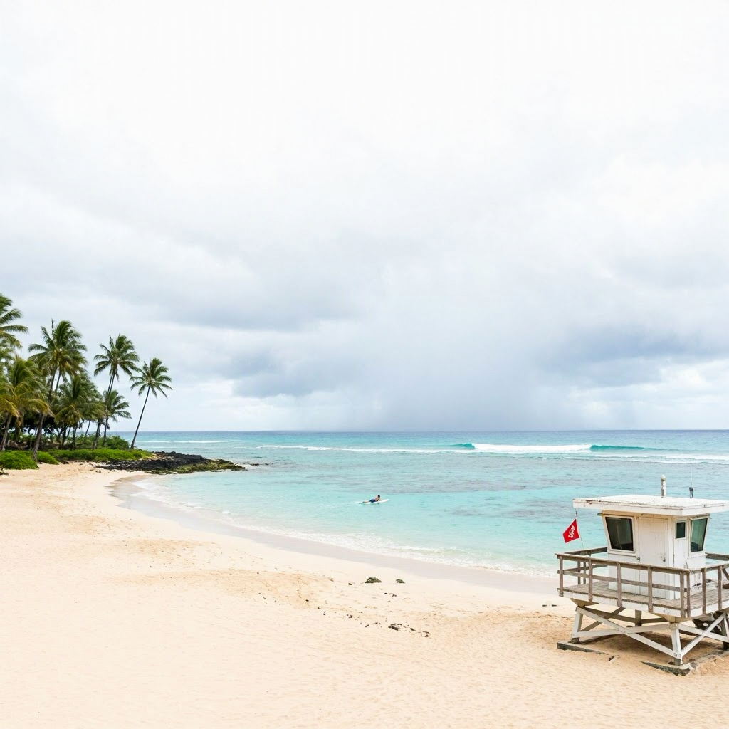 Big Island: Heavy Rain Threat, Calm West Shore Stays Safest beach conditions image