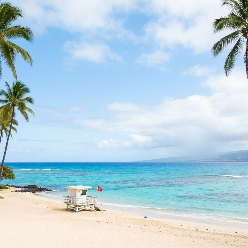 Big Island Beaches: Calm West Shore, Hilo Bay Advisory Stands beach conditions image
