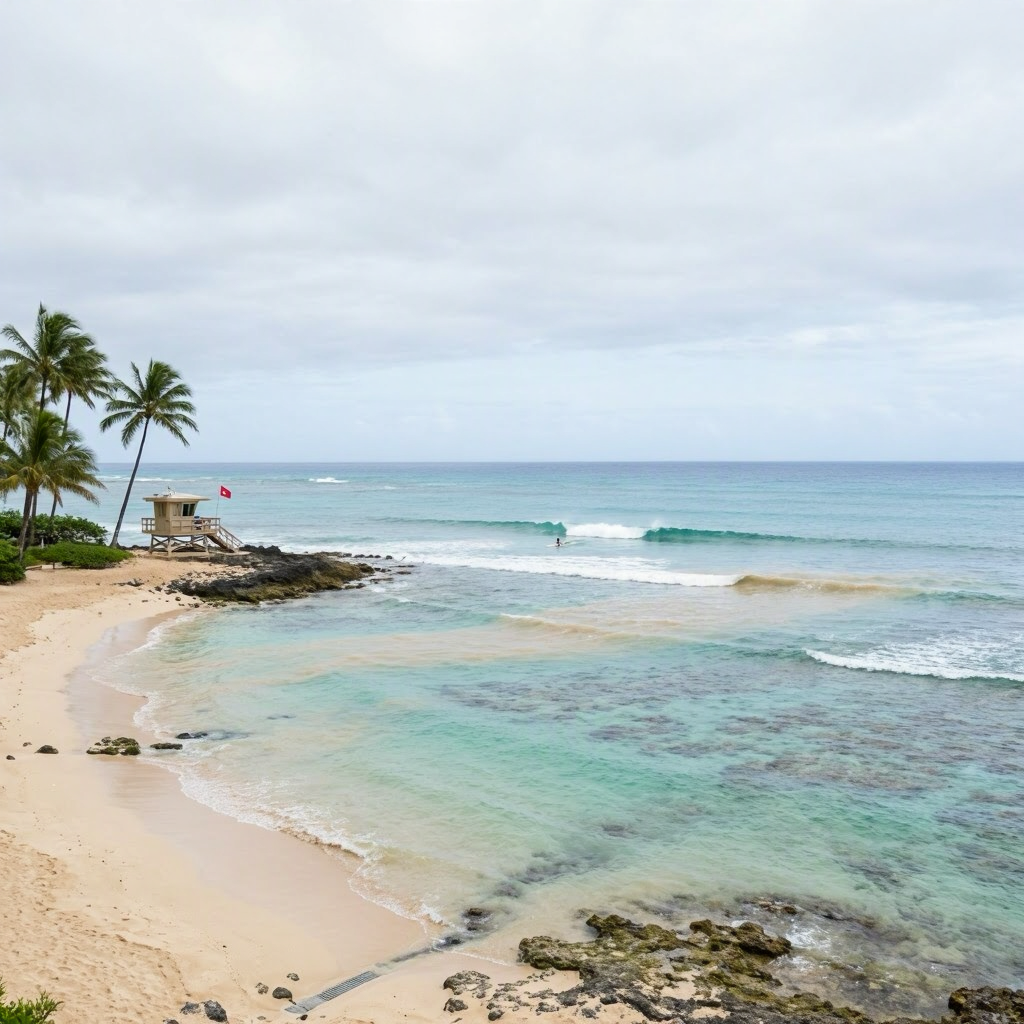Kauai Update: Brown Water Advisory Continues, Overcast with Light Winds beach conditions image