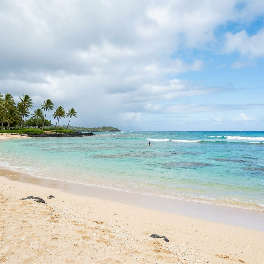 Kauai Update: Solid Surf & Windy-Best for Dry-Land Views beach conditions image