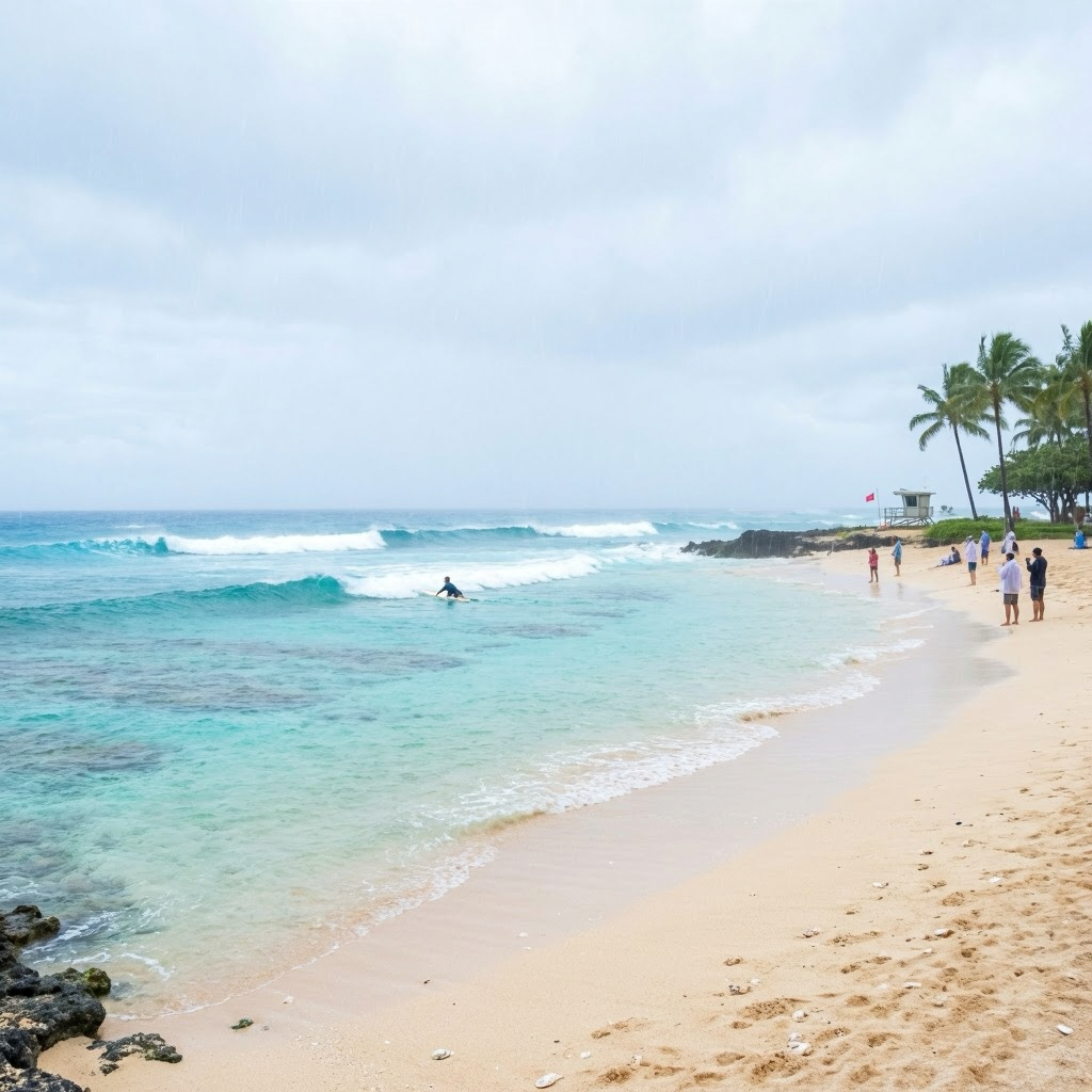 Kauai Update: Light Rain, Solid Surf-Best for Scenic Shore Walks beach conditions image