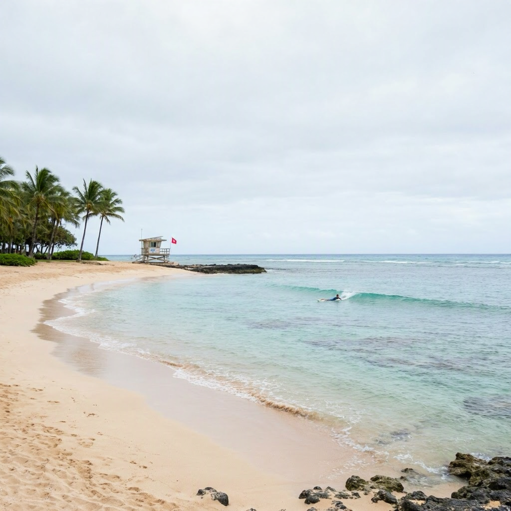 Kauai Update: Brown Water Advisory Persists, Overcast Skies beach conditions image