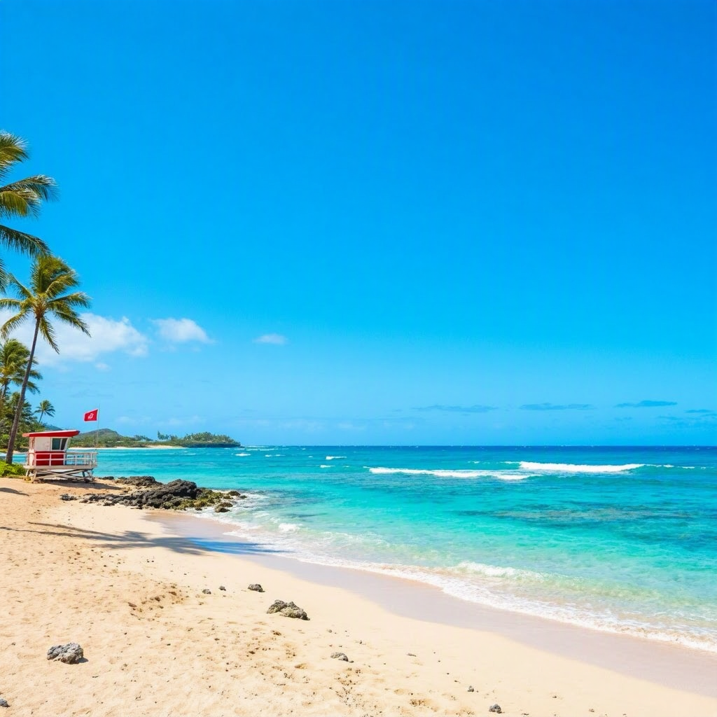 Kauai Update: Sunny Skies, Moderate Surf-Best for Shore Views beach conditions image