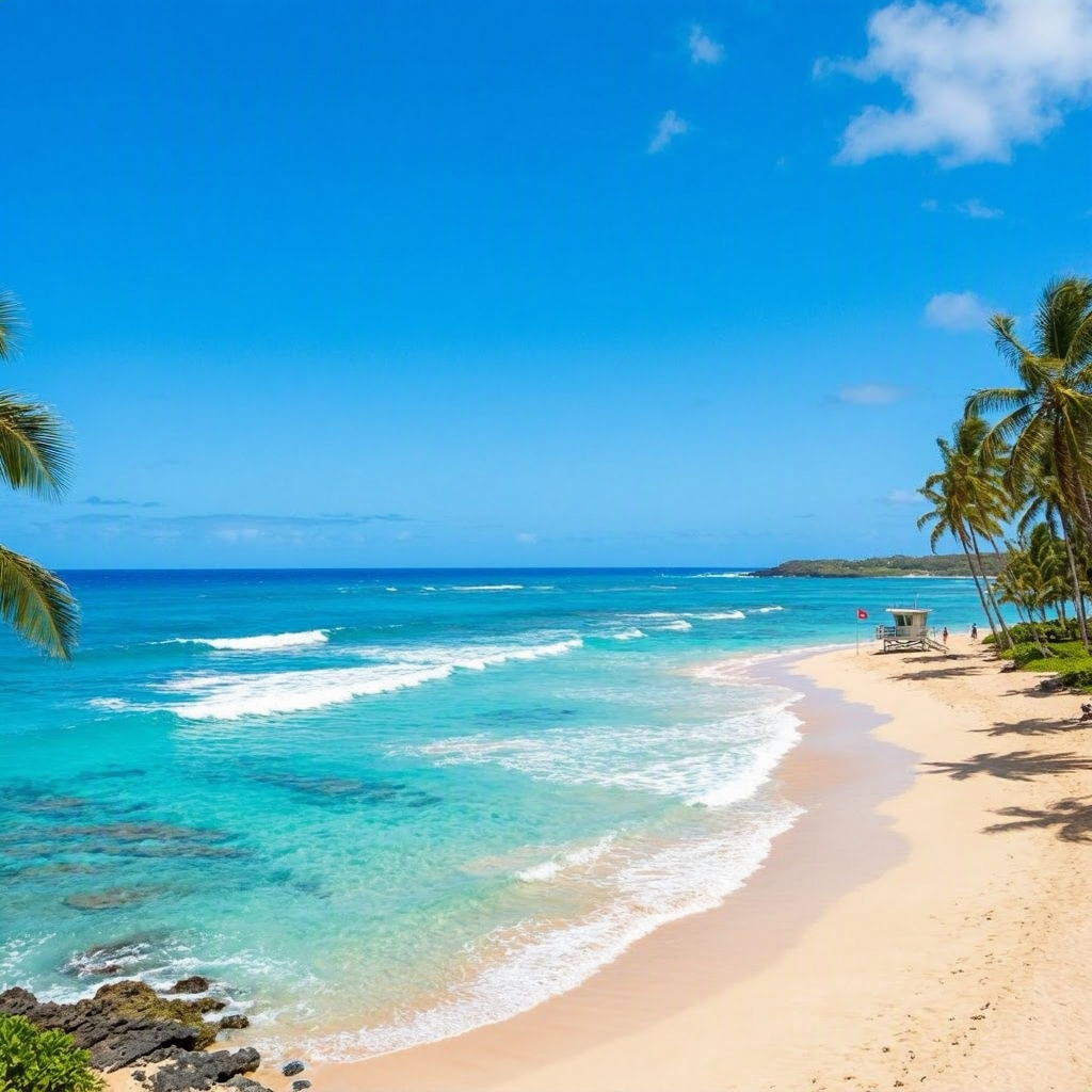 Kauai Update: Sunny Skies, Moderate Surf-Best for Shore Views beach conditions image