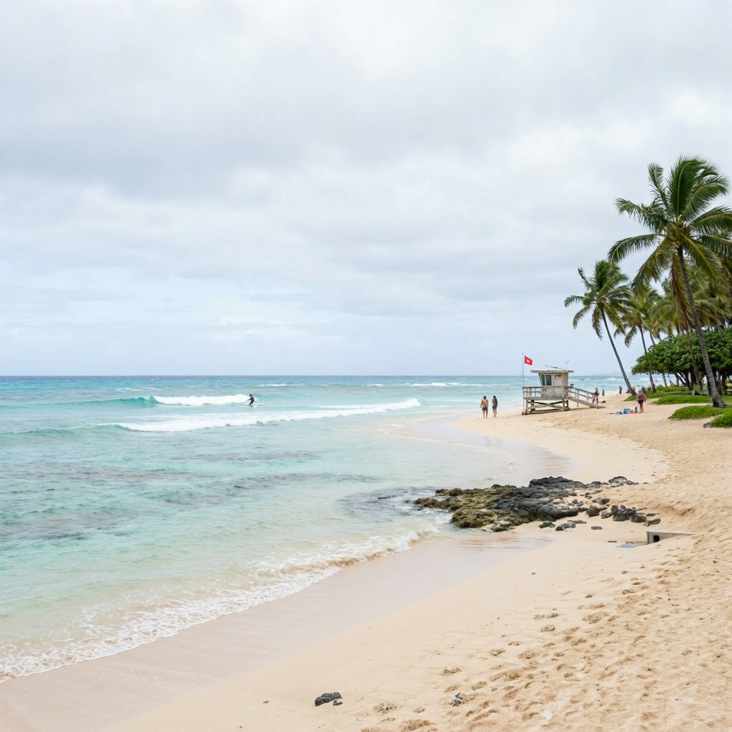 Kauai Update: Brown Water Advisory Persists, Overcast with Moderate Surf beach conditions image