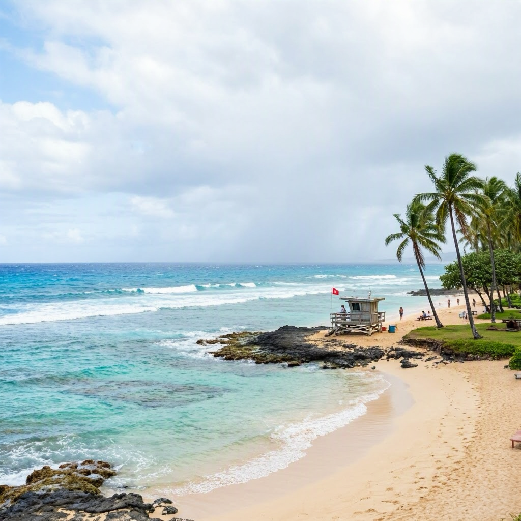 Kauai Update: Moderate Surf, Patchy Rain-Best for Shore Views beach conditions image