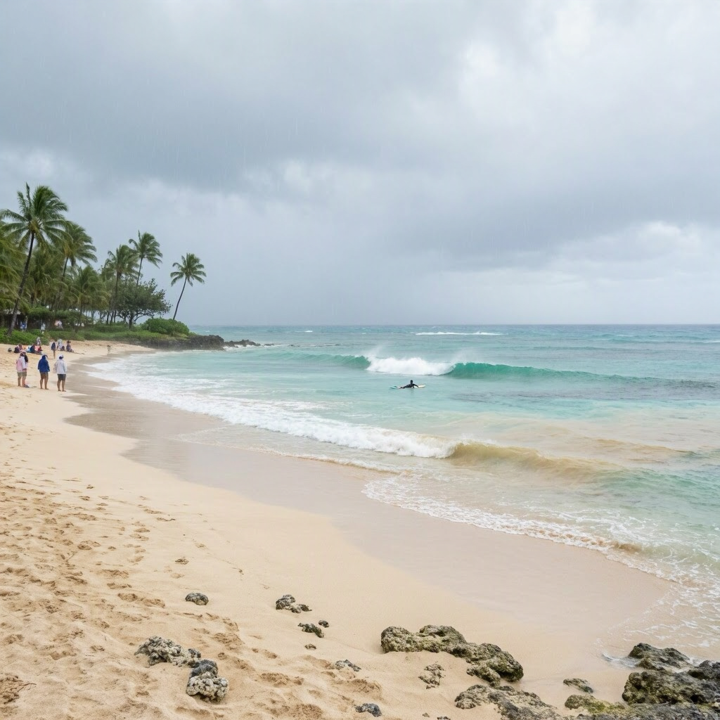 Kauai Update: Rainy Day Advisory-Stick to Dry Land beach conditions image