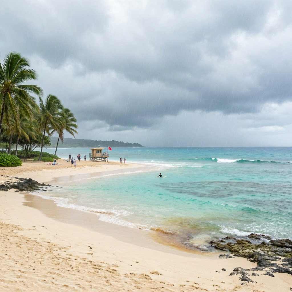 Kauai Update: Flood Watch, Heavy Rain, and Safe Indoor Alternatives beach conditions image