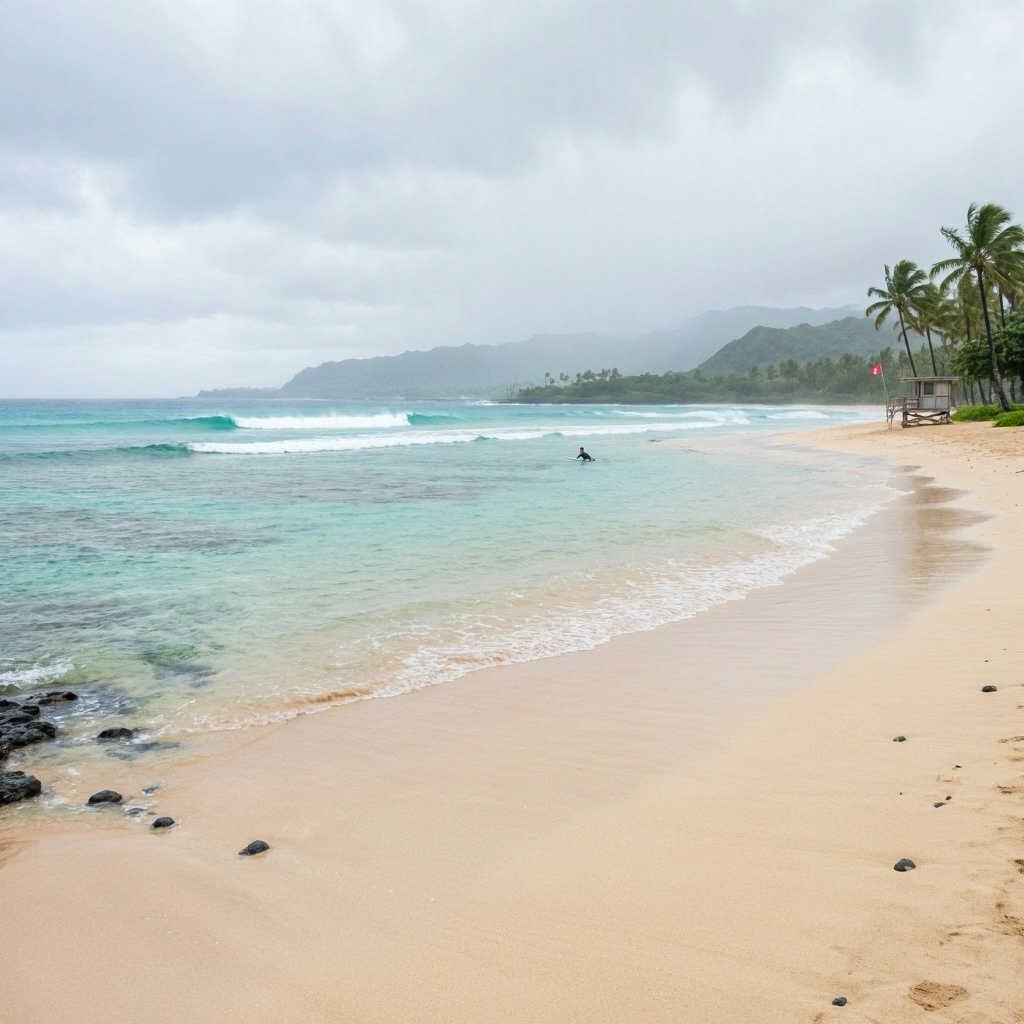 Rainy Skies and Surf Updates for Kauai on April 3, 2026 beach conditions image