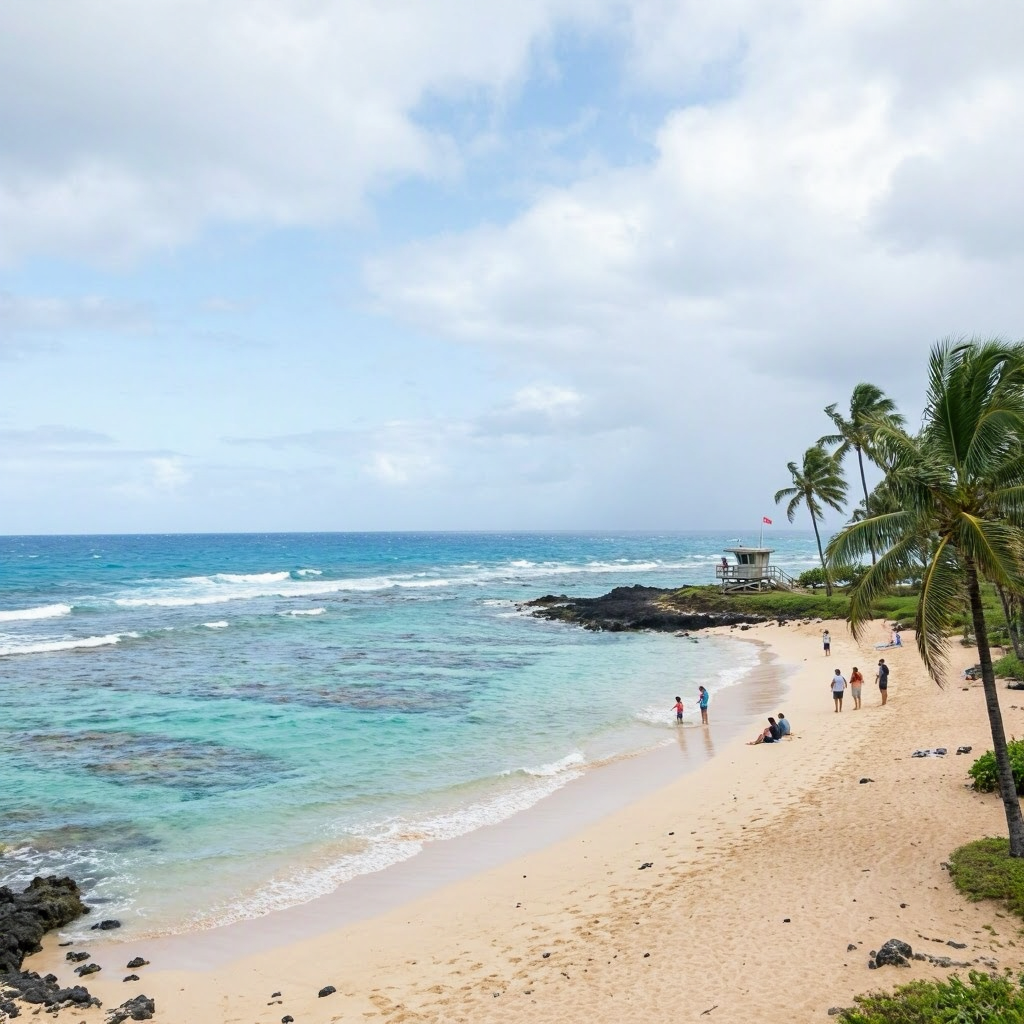 Maui's Patchy Rain: Scenic Walks & Sheltered Views beach conditions image