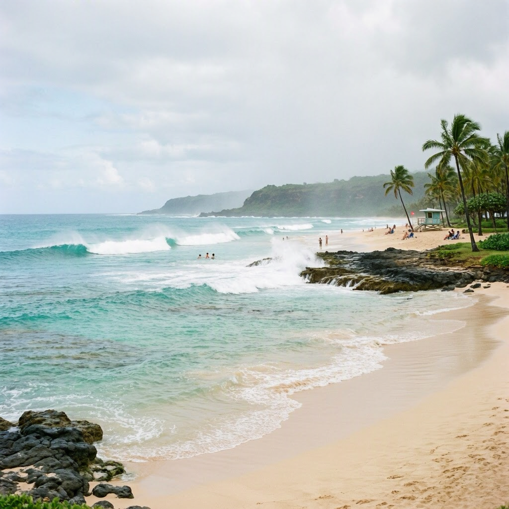 Maui's Patchy Rain & Steady Winds: Best Beaches for Scenic Walks beach conditions image