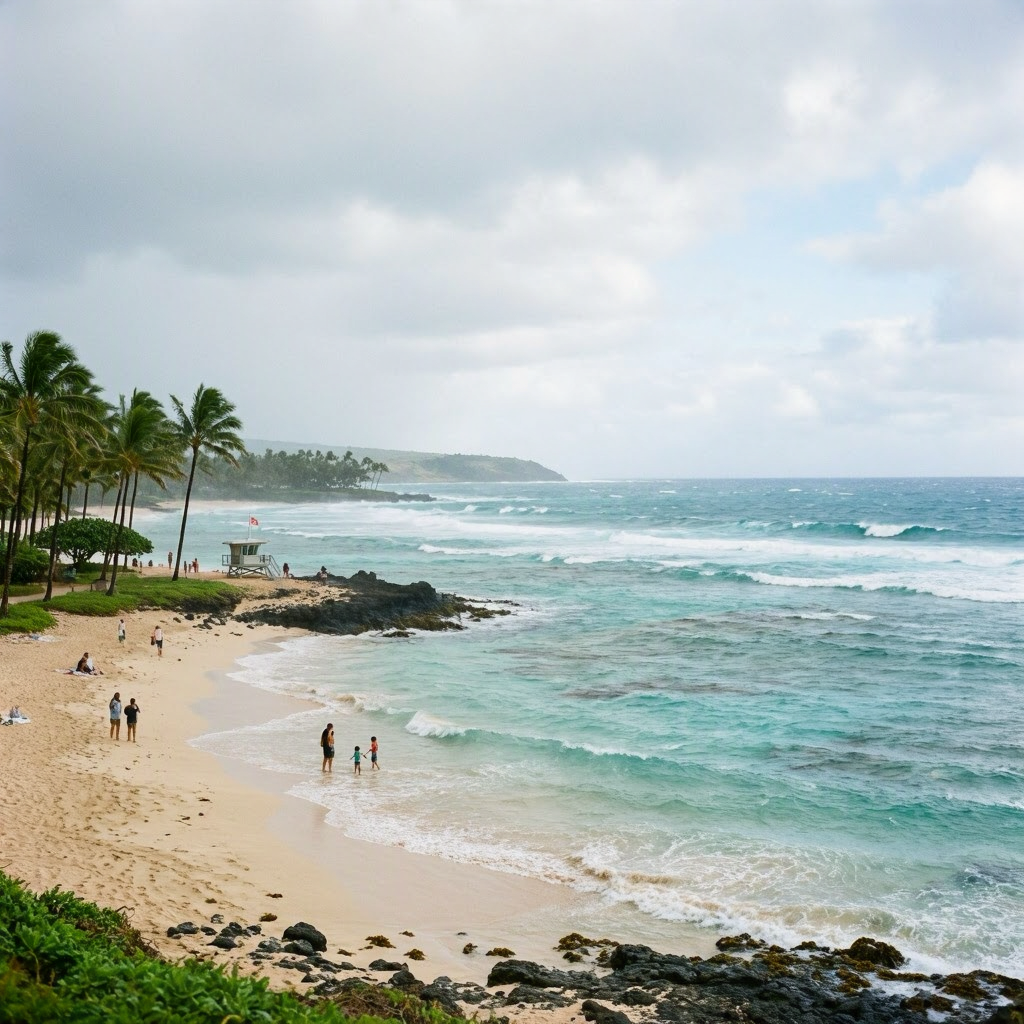 Maui's Windy & Wet Morning: Best Sheltered Beaches & Scenic Stops beach conditions image
