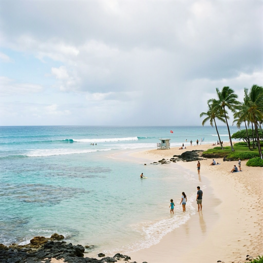 Maui's Patchy Rain: Best Beaches for Sheltered Walks & Scenic Views beach conditions image