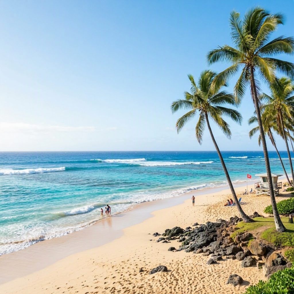 Maui's Sunny Morning: Best Beaches for Scenic Views & Dry Walks beach conditions image