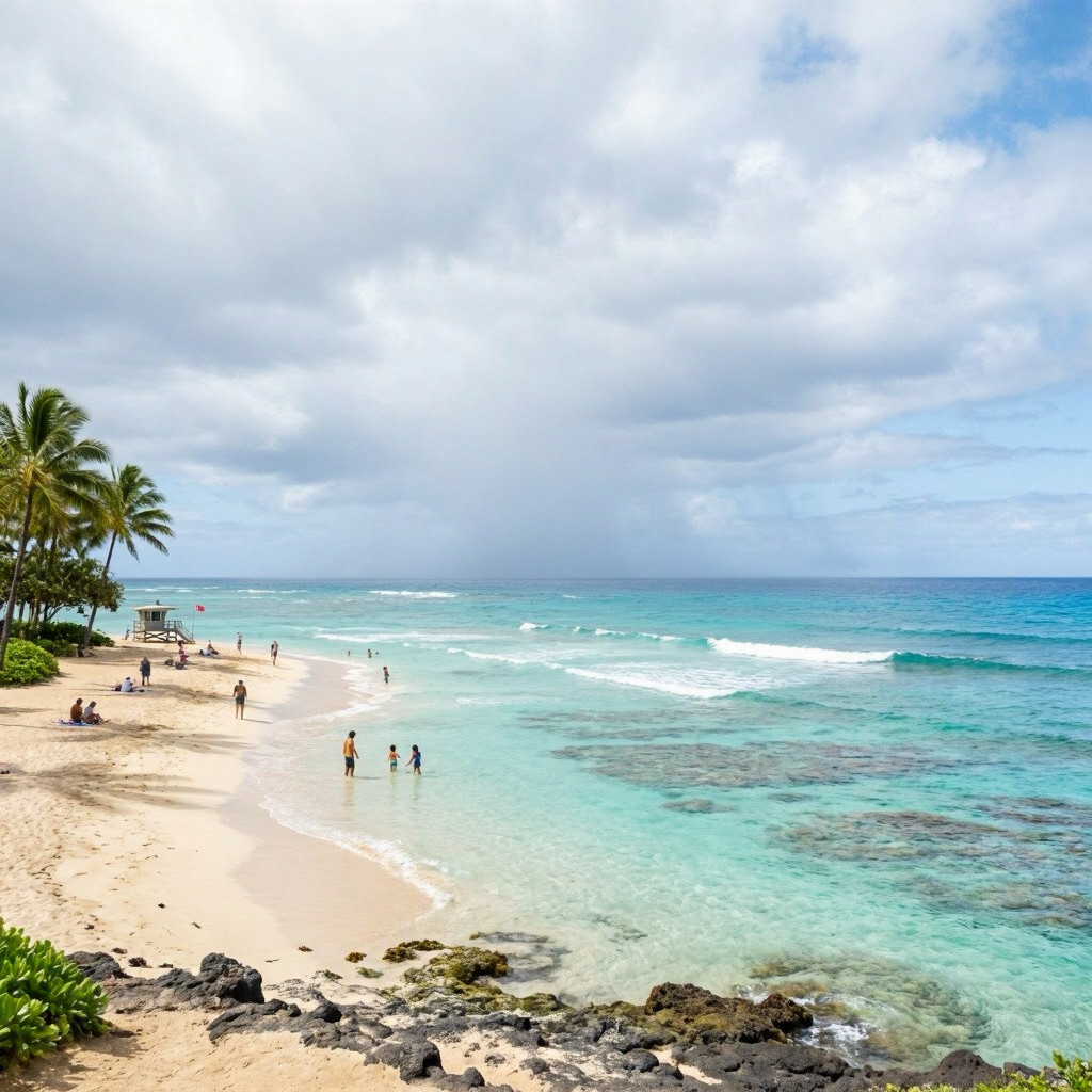 Maui's Patchy Rain: Scenic Beaches for Sheltered Views beach conditions image