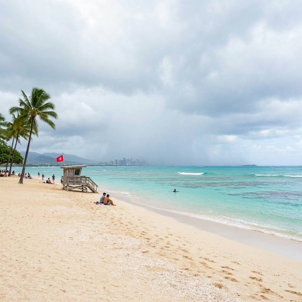 Oahu: Rain Returns—Beach Cautions in Effect beach conditions image