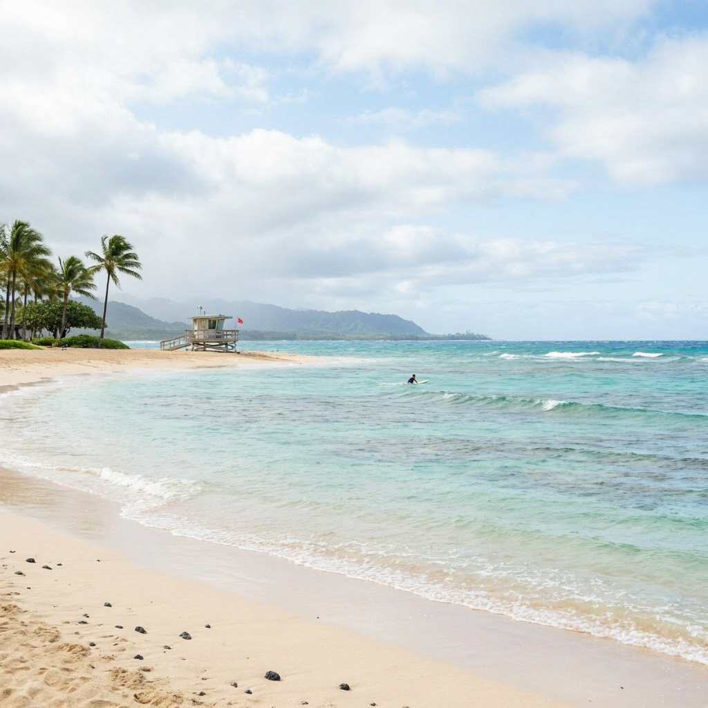 Oahu: Windy, Wet, and Water Warnings beach conditions image