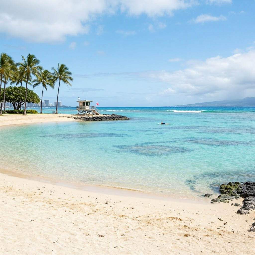 Oahu: Calm South Shore, Windy Windward, North Shore Surf Advisories beach conditions image