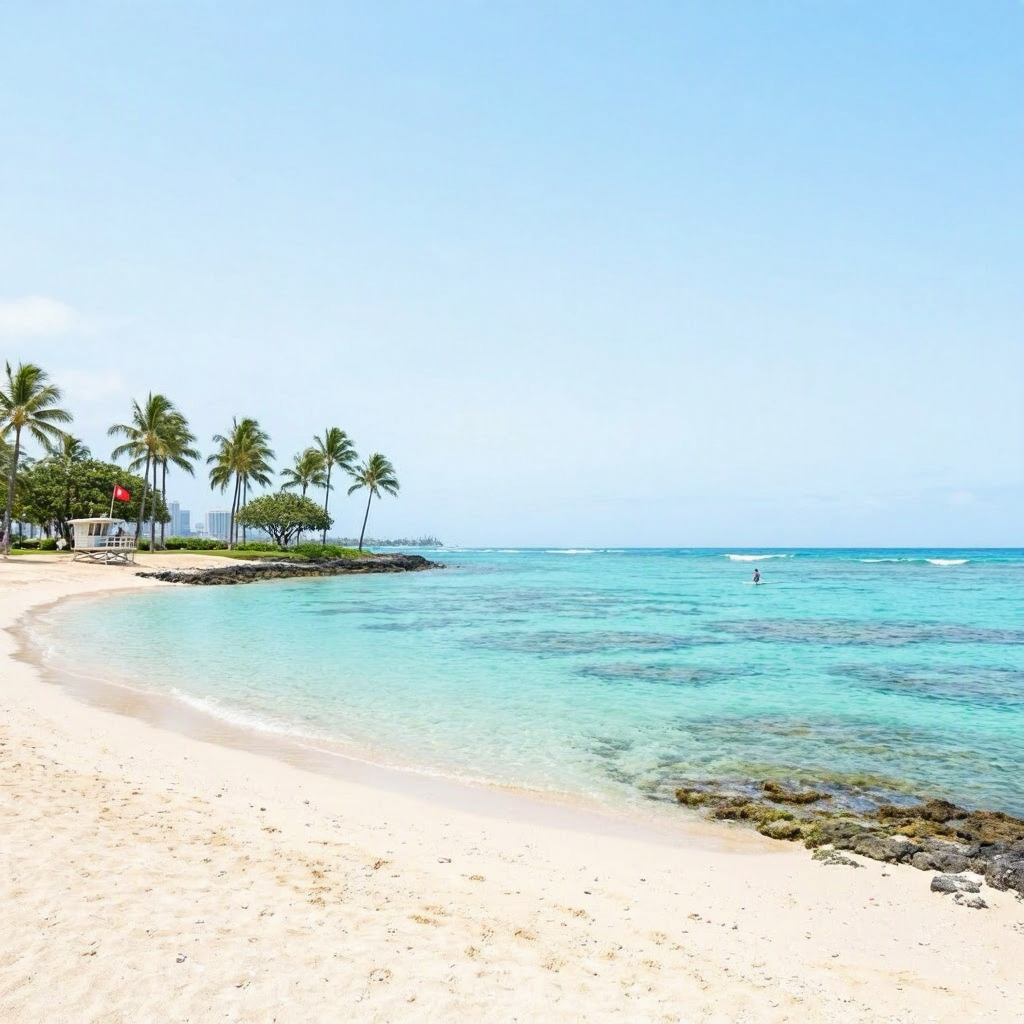 Oahu: Calm South Shore, Windy Windward, North Shore Surf beach conditions image