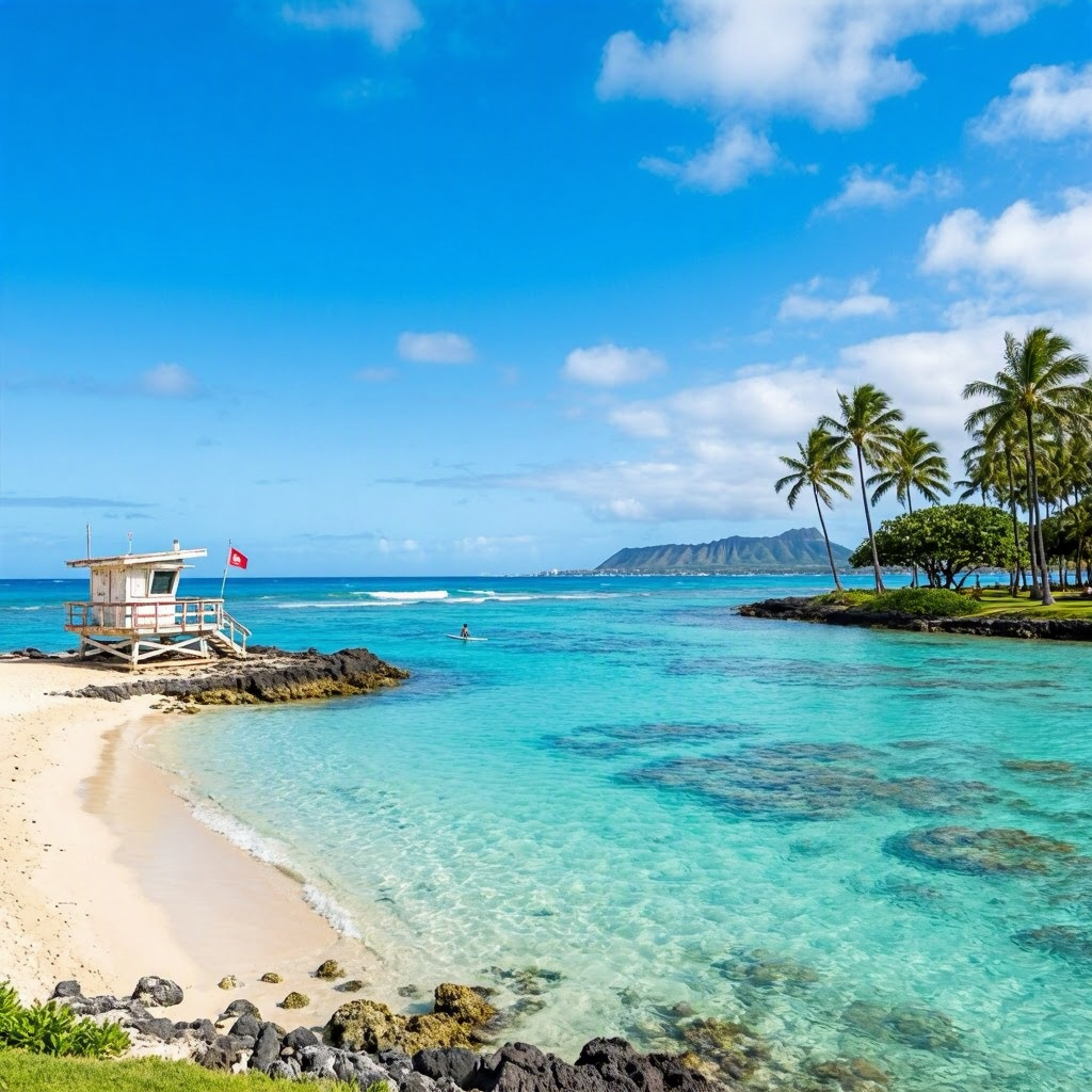 Oahu: Calm South Shore, Windy Windward-North Shore Surf Advisories Remain beach conditions image